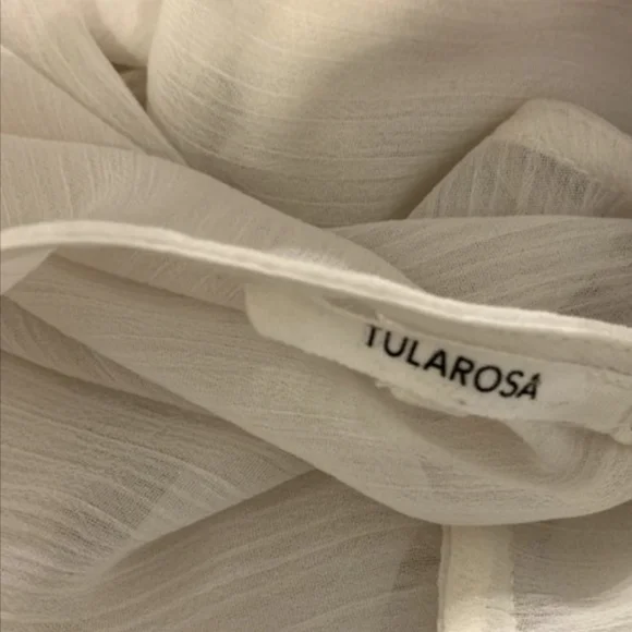 Tularosa Darla Ruffle Sheer Mini Dress Cloud Cream - Picture 6 of 9